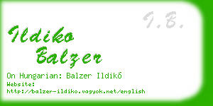 ildiko balzer business card